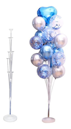 2 Soportes 13 Globos Soporte Columna 1.3m P/ Fiestas Cumples