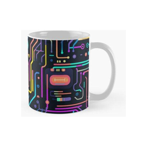 Taza Circuito Ciberpunk Calidad Premium