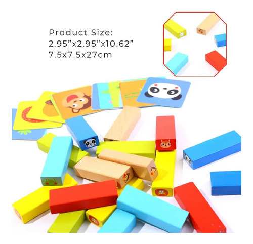 Juego Mesa Beech Torre Bloques Animales Apilable 51 Pcs -339