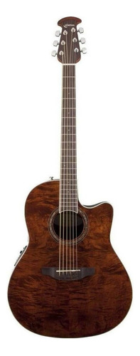 Guitarra Electroacústica Ovation Celebrity Standard CS24P para diestros dark nutmeg ovangkol cremoso