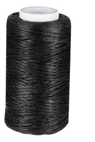 Hilo Coser Cuero 55 Yards 1mm Cordón Poliéster Negro