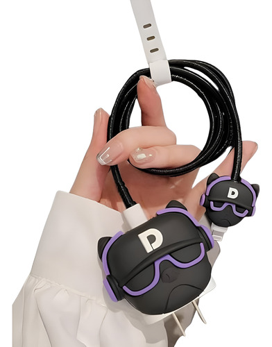 Protector Cargador Kit Con Comecable Para Iphone 18w 20w Bull Dog