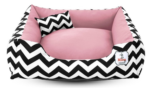 Cama P/ Cachorro Gato Caminha Pet 70x70 100% Lavável+ Brinde Cor Chevron Rose