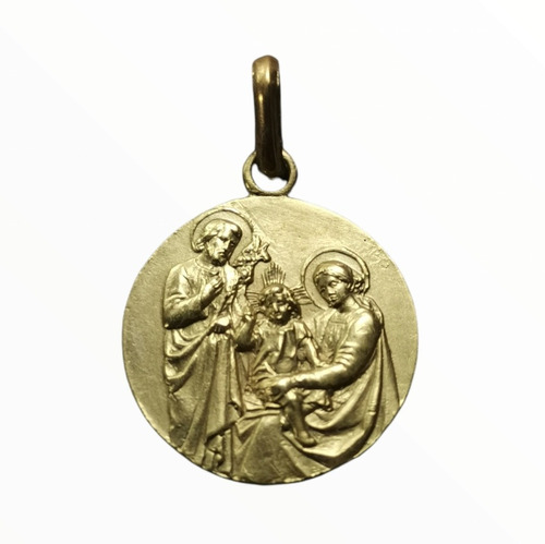 Medalla Oro 14k Sahrada Familia #1175 Bautizo Comunión 