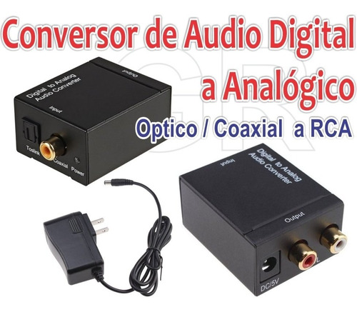 Convertidor Audio Optico Coaxial A Analogo Conversor + Cable