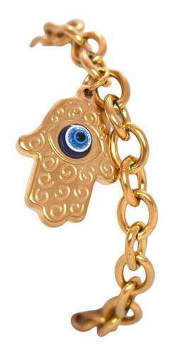 Pulsera En Acero Ojo Turco Brazalete Dama Mujer + Envio