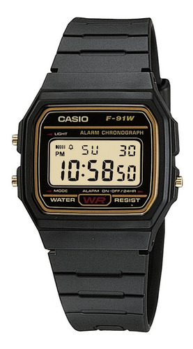 Reloj Casio Digital F-91wg-9q Resina Unisex