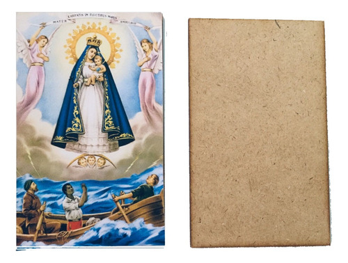 1 Cuadro Virgen De La Caridad Del Cobre 8.5x14cm (vm814)