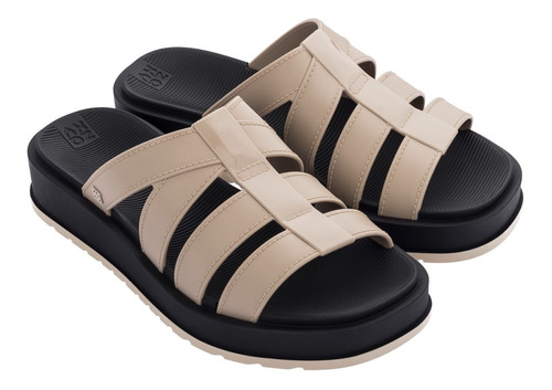 Sandalias Zaxy Sintonia Slide Mujer Beige