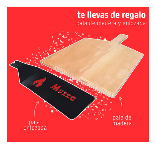 Imagen 3 de 9 de Horno Pizzero Portatil Muzza Pizza A La Piedra 4 Hornallas