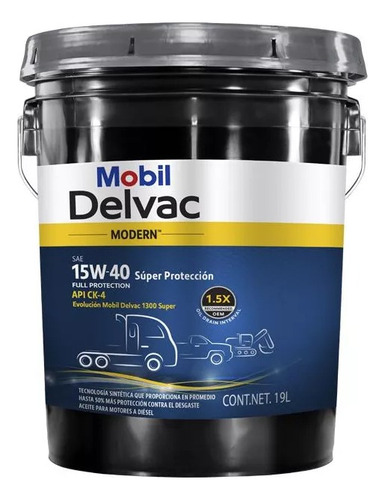 Aceite 15w-40 Delvac Modern Súper Prot 19l Ck-4 Mobil