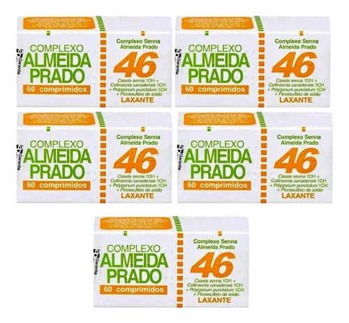 Kit Complexo Almeida Prado Nº 46 Com 5un 60 Comprimidos Cd
