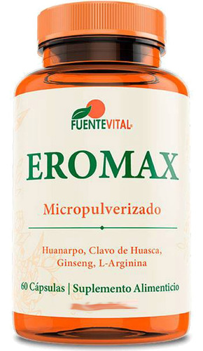 Eromax L- Arginina + Ginseng 60 Caps Potencia Sexual Fuerza