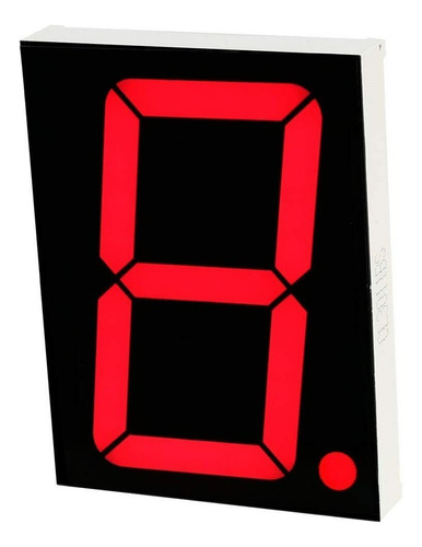 Display Led 1 Digito Rojo Katodo, 3 Pulgadas. 110x70mm