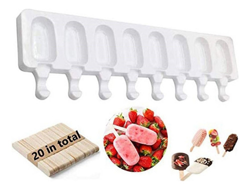 Picolé Congelado Ma 1108 Do Suco Do Silicone Do Molde 8 Do G