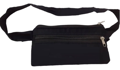 Bolsa de bolsillo para guardar dinero, teléfono celular, antirrobo, color negro, diseño de tela lisa