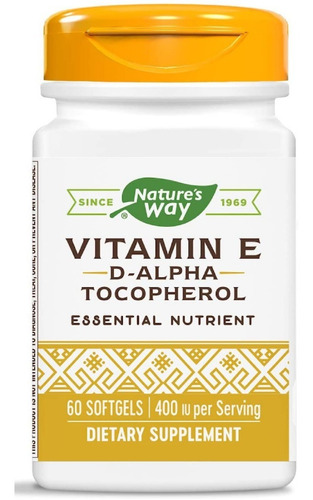 Vitamina E 60caps Nature's Way - Unidad a $4913