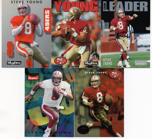 1992-1995 Skybox & Pinnacle Steve Young 49ers ( 10 ) Set