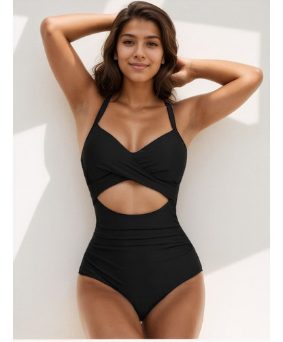 Traje De Baño Sexy De Una Pieza Con Retazos De Colores En Co