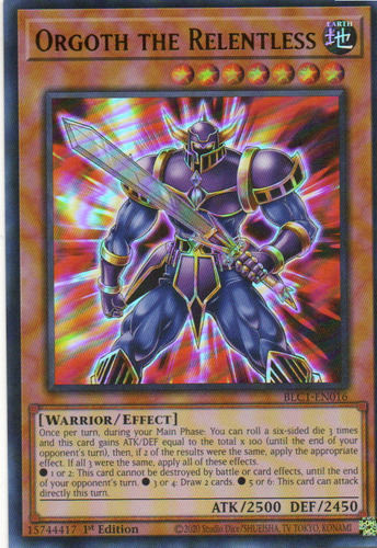 Orgoth The Relentless Carta Yugi Blc1-en016 Ultra Rare