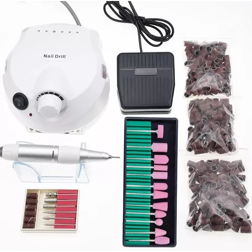  MelodySusie - Kit de torno eléctrico para uñas 11 en 1 con  juego de lima de uñas eléctrica portátil para uñas de gel acrílico,  herramienta de manicura y pedicura con fresas