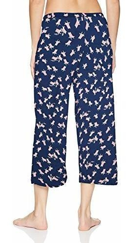 Pantalon De Dormir Pijama Capri De Punto Estampado Hue 