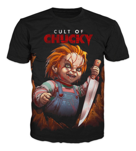 Camiseta Chucky Terror Niños Adultos Exclusiv Unisex Algodón