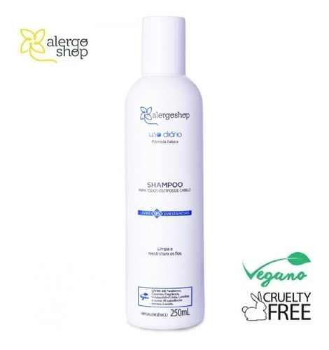 Shampoo Suave Hipoalergênico Antialérgico Alergoshop 250ml