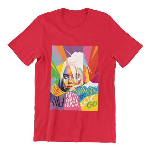 Polera Unisex Billie Eilish Cantante Arte Estampado Algodon