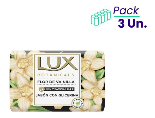 Pack X3 Jabon De Tocador Flor De Vainilla Lux 125g