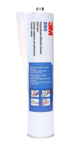 Sellador Adhesivo Poliuretánico 3m 550 310ml Blanco X 12u.