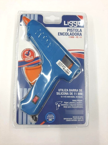 Pistola Encoladora Liggo 11mm Para Silicona + 2 Barritas 