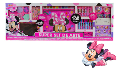 Minnie Super Set De Arte Para Dibujar Y Pintar Para Niñas