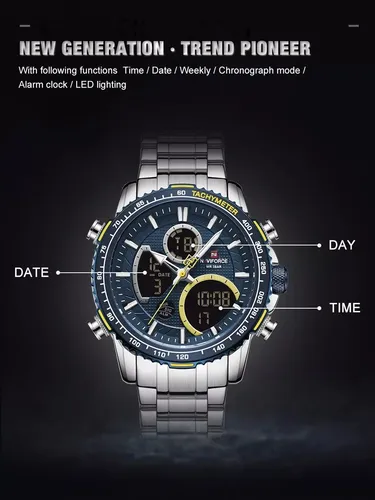 Reloj Naviforce Hombre 9182 Chronómetro Acero Inoxidable