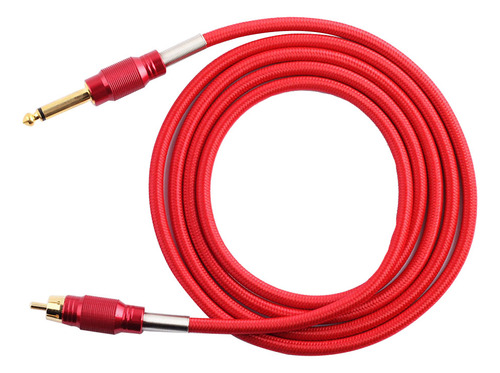 Cables De Clip Trenzados Rojos Para El Cable De Alimentación