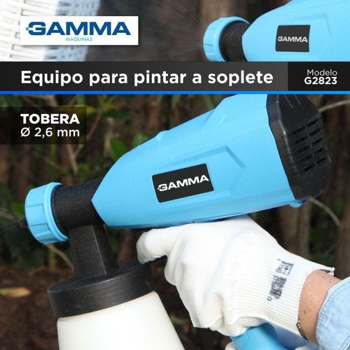 Imagen 2 de 2 de Equipo De Pintar Gamma 350w Pistola Soplete Pintura