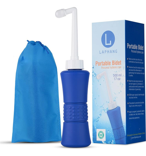 Laphang Bidé Portátil 500ml Botella Peri Azul Con Bolsa Impe