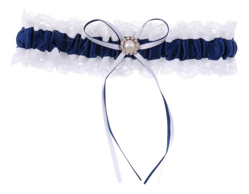 5 Navy Blue Satin Ribbon Hair Accessory For Wedding 5 Pcs