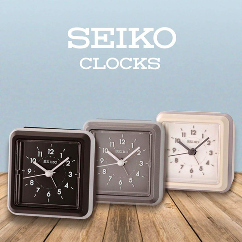 Despertador Seiko Ena Branco Com Iluminação De Gradação