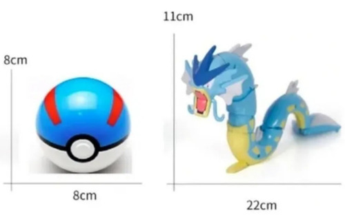 Imagem 2 de 5 de Brinquedo Boneco Pokemon Gyarados Entra Na Pokebola Anime