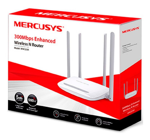 Router Inalámbrico Mercusys Mw325r 300mbps 4 Antenas Wisp