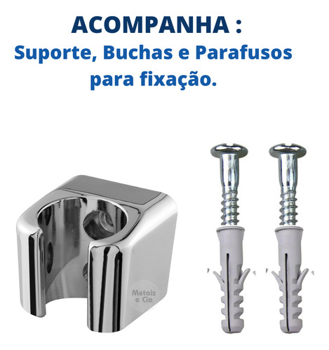 Ducha Higiênica Luxo Com Acionamento 1/4 Volta C65 Acabamento Fosco Cor Prateado