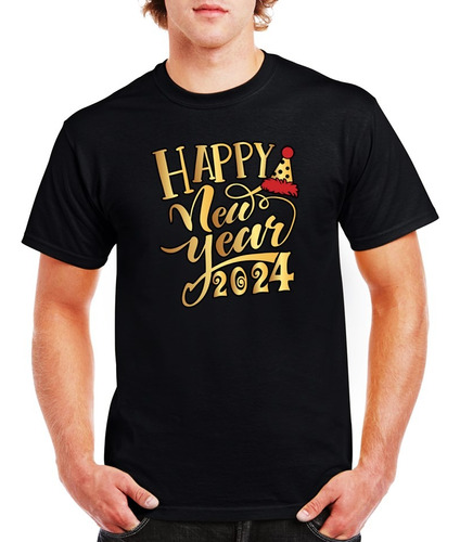 12 Playeras Feliz Año Nuevo Hello! 2024 Happy New Year