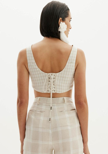 Top Com Amarração Cropped Amarante
