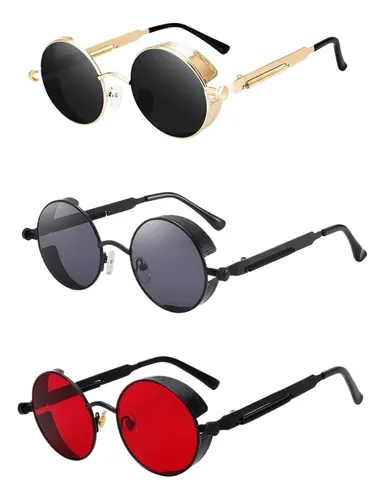 Las mejores ofertas en Steampunk Gafas de sol de espejo marco para hombres