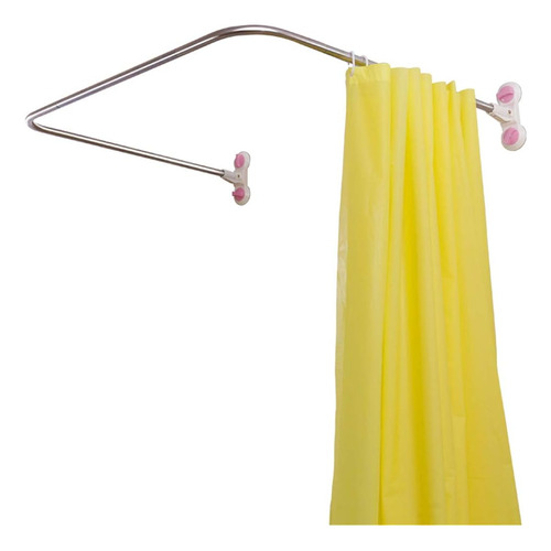 ~? Hershii Curved Corner Shower Curtain Rod Wall Mounted U-s