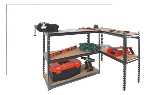 Estante Rack Metálico 5 Repisas Negro 180x90x40cm 400 Kg