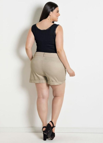 Imagem 8 de 8 de Blusa Regata Feminina Plus Size Canelada Varias Cores