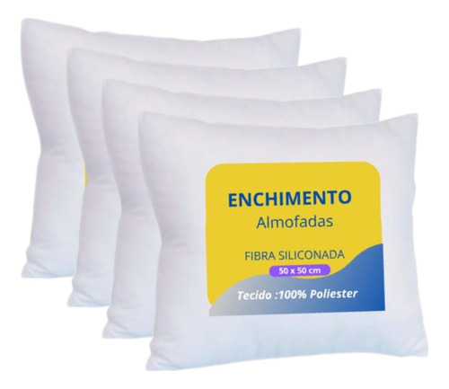 Kit 4 Enchimento Refil Almofadas Antialérgica Macias
