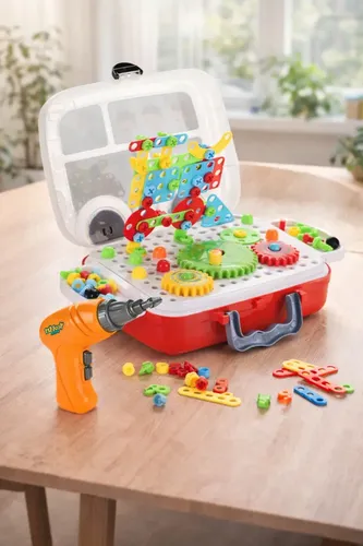 Kit Ferramentas Infantil Ddg Toys Maleta Rodinhas +100 Peças Idade